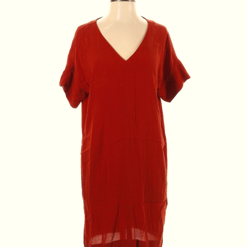Burnt orange colored tunic dress, Madewell, Small
